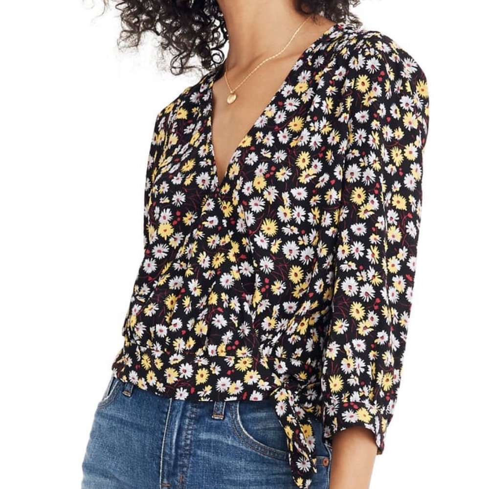 🆕NWT Madewell French Floral Wrap Top🆕